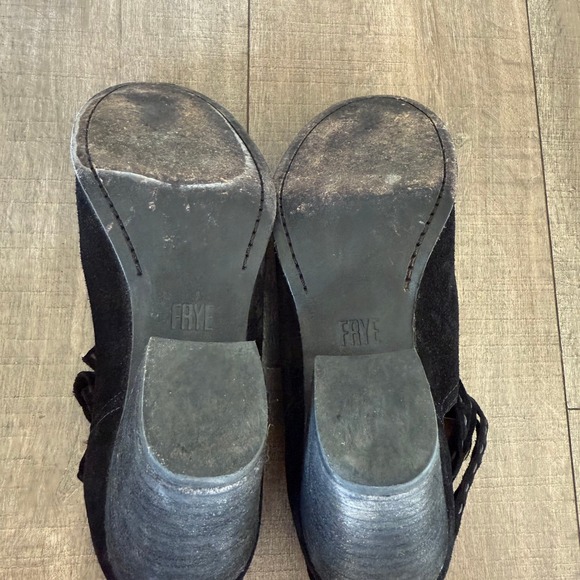 Frye Suede Naomi Pickstitch Ankle‎ Booties Leather Accent Size 9 Cowgirl Western - Picture 8 of 8